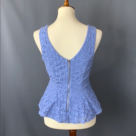Periwinkle peplum top - Picture 7 of 8